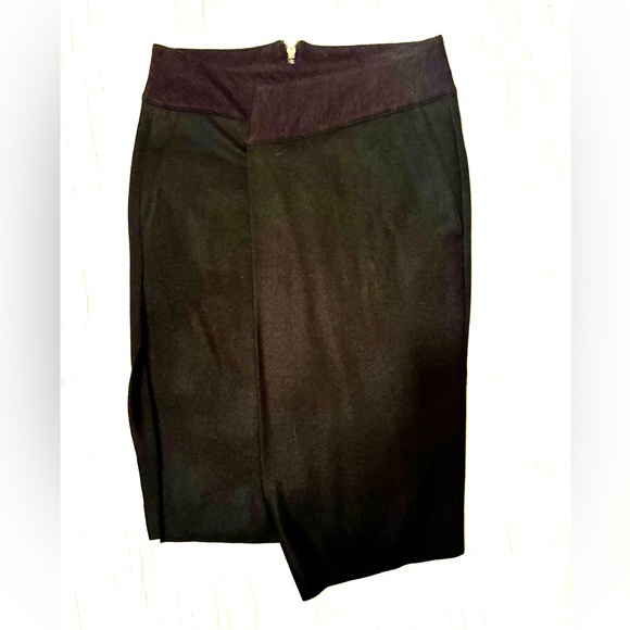 Helmut Lang Asymmetrical Black Skirt - Picture 1 of 13